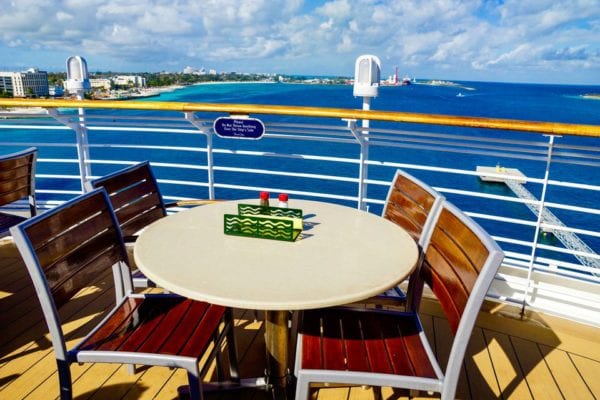 DisnDisney Cruise Cabanas Breakfast Review Outside Table