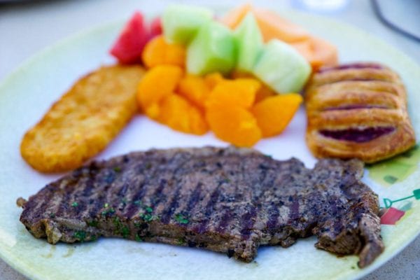 DisnDisney Cruise Cabanas Breakfast Review Steak