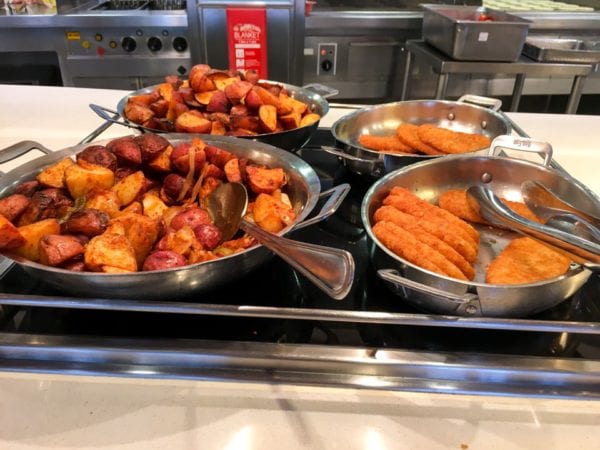 Disney Cruise Cabanas Breakfast Review Roasted Potatoes and Hash Browns