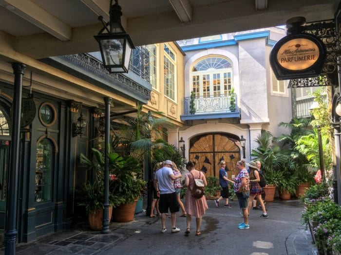 back alley of New Orleans Square
