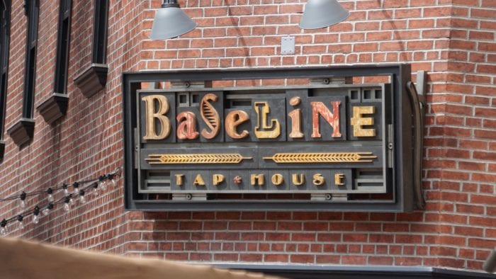 Grand Avenue Construction baseline tap house sign