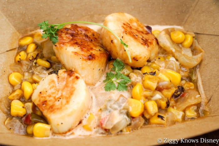 NEW Items from the 2017 Epcot Food and Wine Festival Seared Scallops