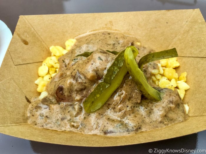 Cheese Studio Review 2017 Epcot Food and Wine Festival Braised Beef Stroganoff