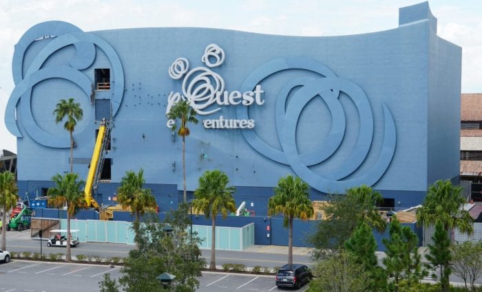 Disney Quest Demolition sign taken down