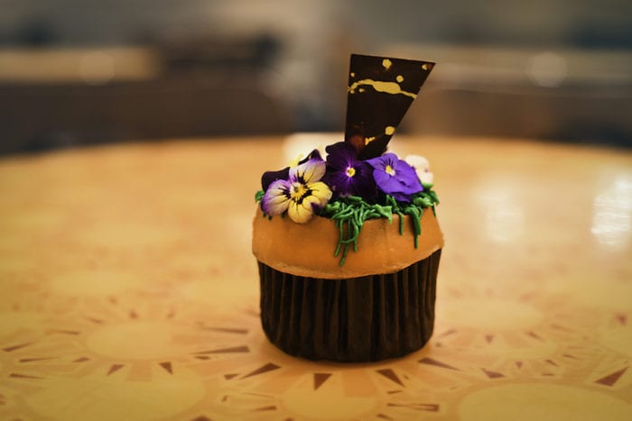 Epcot 35th Anniversary Special Eats flower pot cupcake
