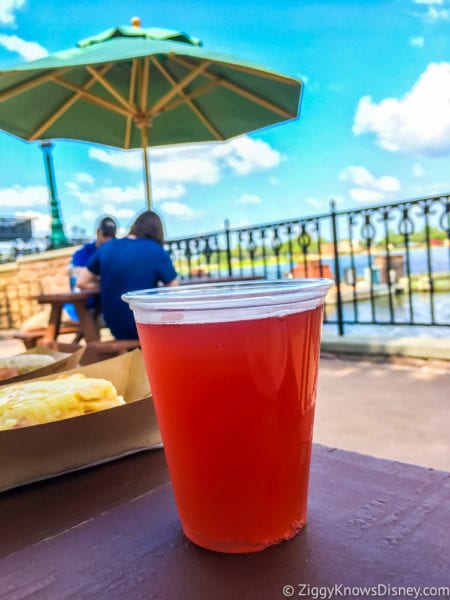 Pomegranate Beer Review 2017 Epcot Food and Wine Festival Schöfferhofer Hefeweizen Pomegranate Beer umbrella