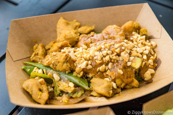 Thailand Review 2017 Epcot Food and Wine FestivalMarinated Chicken with Peanut Sauce and Stir-fried Vegetables