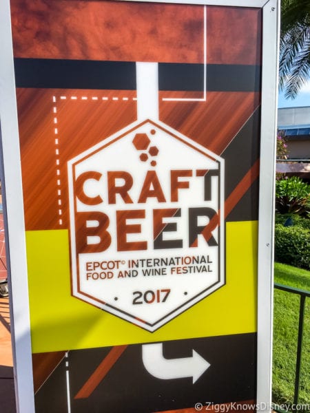 Craft Beer Review 2017 Epcot Food and Wine Festival Craft Beer Sign