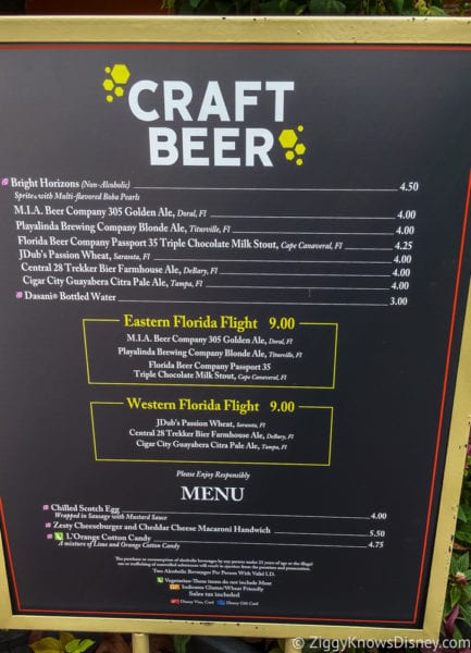 Craft Beer Review 2017 Epcot Food and Wine Festival Craft Beer Menu
