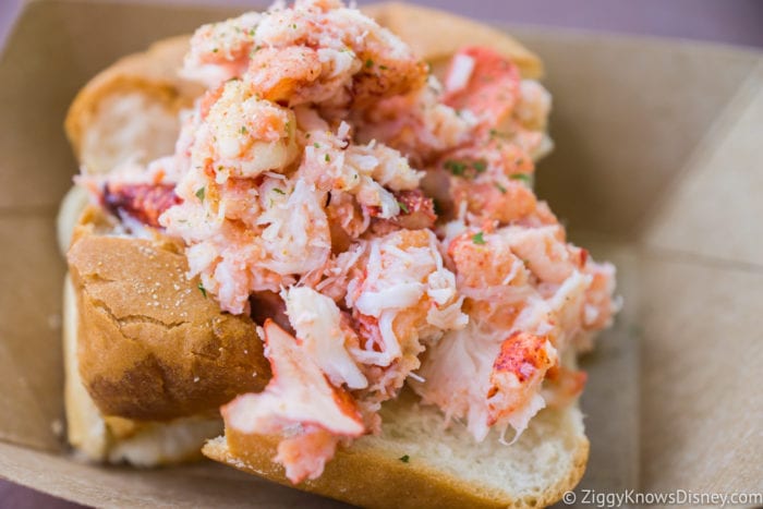 Hops and Barley Review 2017 Epcot Food and Wine Festival Lobster Roll close up