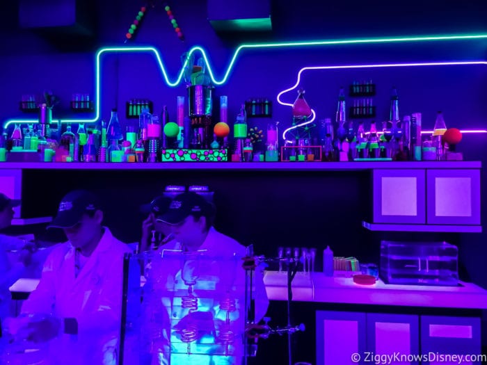 Light Lab Review 2017 Epcot Food and Wine Festival Light Lab chemists mixing up a variety of creations