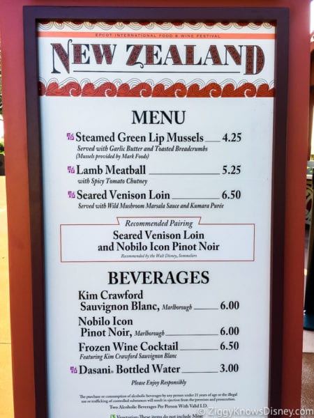 New Zealand Review 2017 Epcot Food and Wine Festival New Zealand Menu 2017