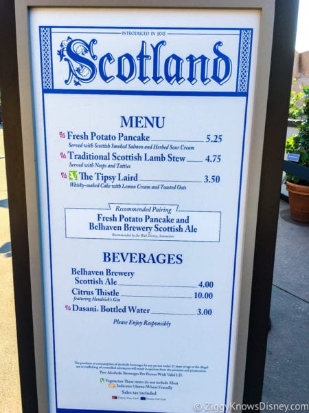 Scotland Review 2017 Epcot Food and Wine Festival Scotland Menu 2017