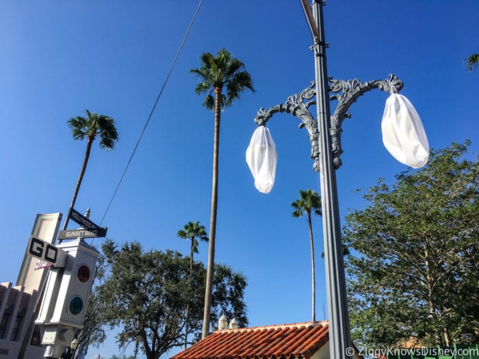 Hurricane Irma in Walt Disney World hollywood Studios lights covered