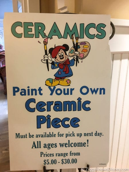 Hurricane Irma in Walt Disney World beach club ceramics class sign
