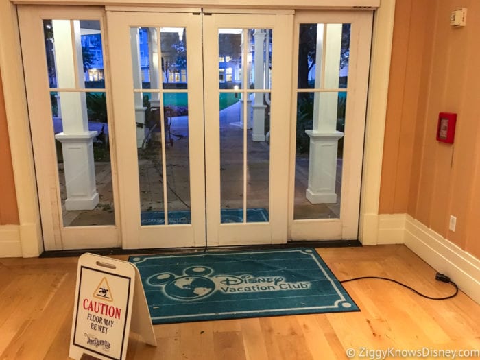 Hurricane Irma in Walt Disney World Beach Club Villas door