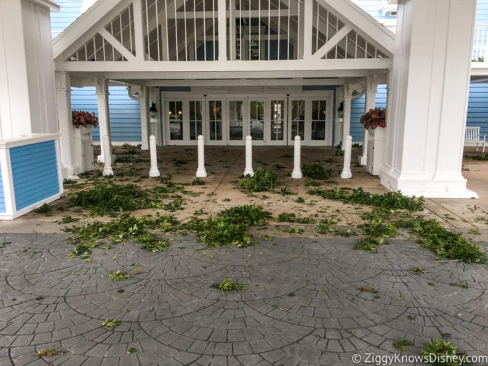 Hurricane Irma in Walt Disney World beach club front entrance