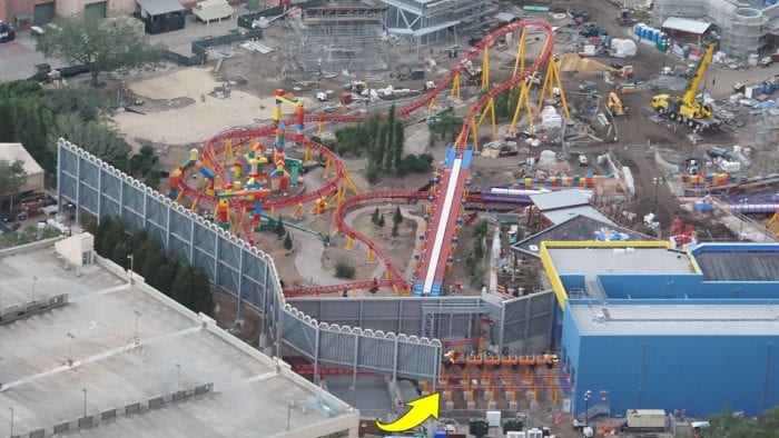 Toy Story Land Construction Update October slinky dog dash train
