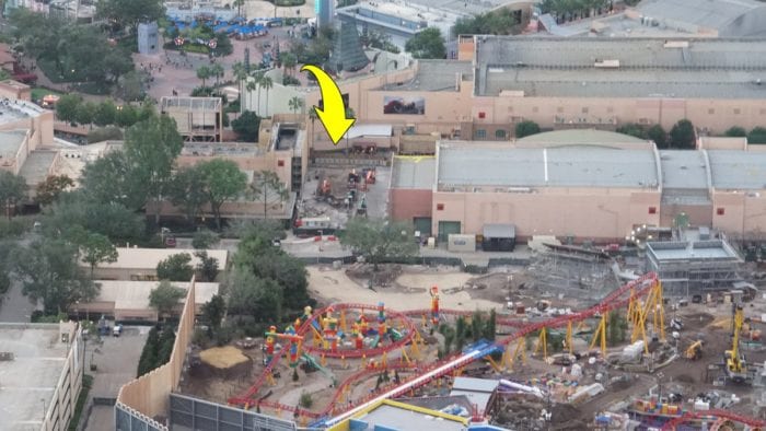 Toy Story Land Construction Update October toy story land entrance