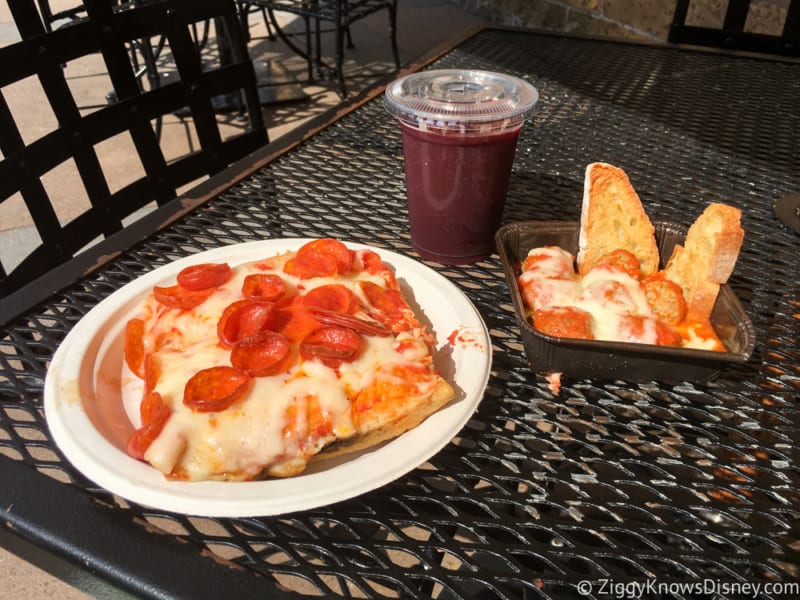 Via Napoli Pizza Window Review The Food, Pepperoni Pizza and Meatballs