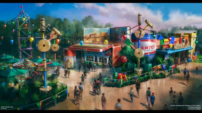 Toy Story Land Quick Service Woody's Lunch Box concept art
