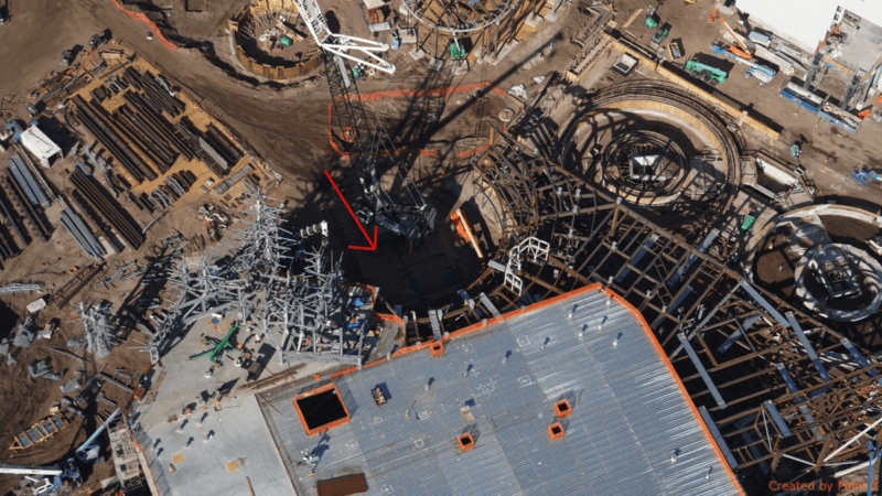 Galaxy's Edge construction update November 2017 Millennium Falcon Entrance