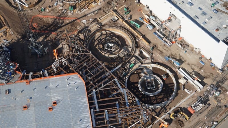 Galaxy's Edge construction update November 2017 Millennium Falcon ride