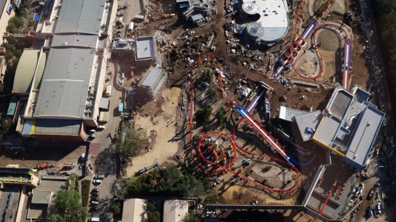 Toy Story Land Construction Update November aerial shot