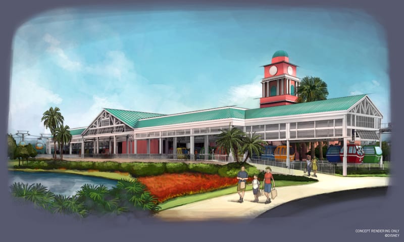 New Disney Skyliner Concept Art Released Caribbean beach
