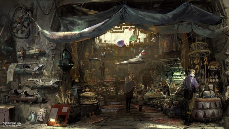 Galaxy's Edge construction update January 2018 concept art