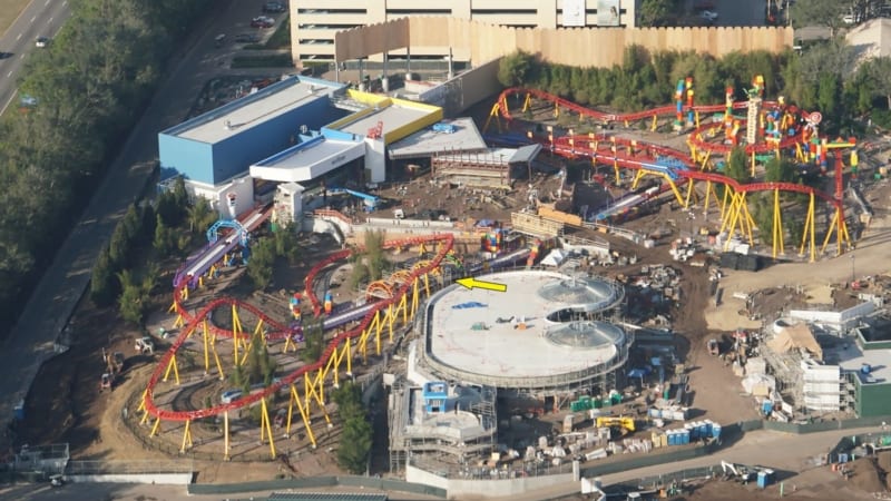 Toy Story Land Construction Update December slinky dog dash