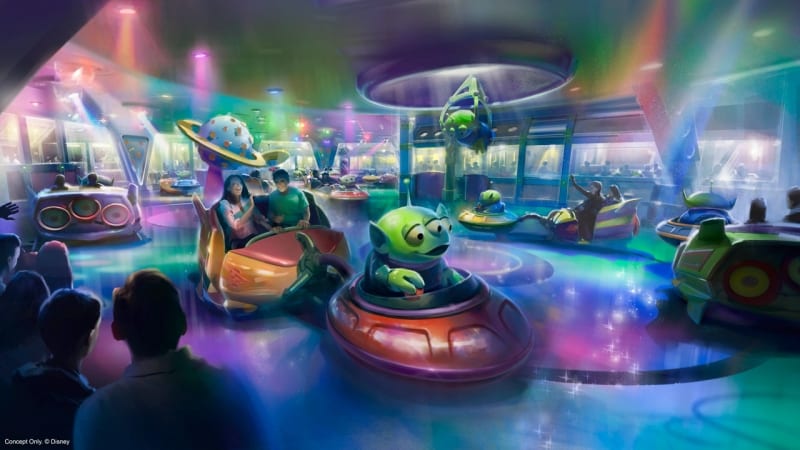 Alien Swirling Saucers Concept Art Toy Story Land
