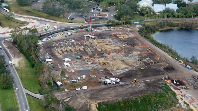 Disney Skyliner Construction Progress February 2018 Caribbean beach