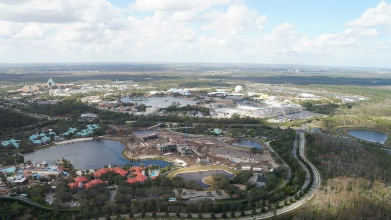 Disney Skyliner Construction Progress February 2018 epcot riviera resort