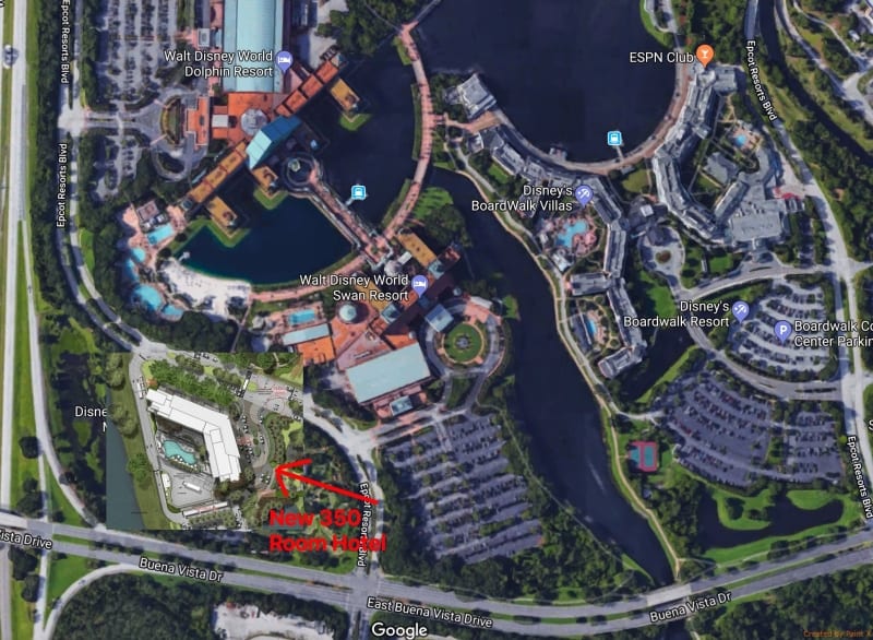 Walt Disney World 350 Room Hotel Details plans
