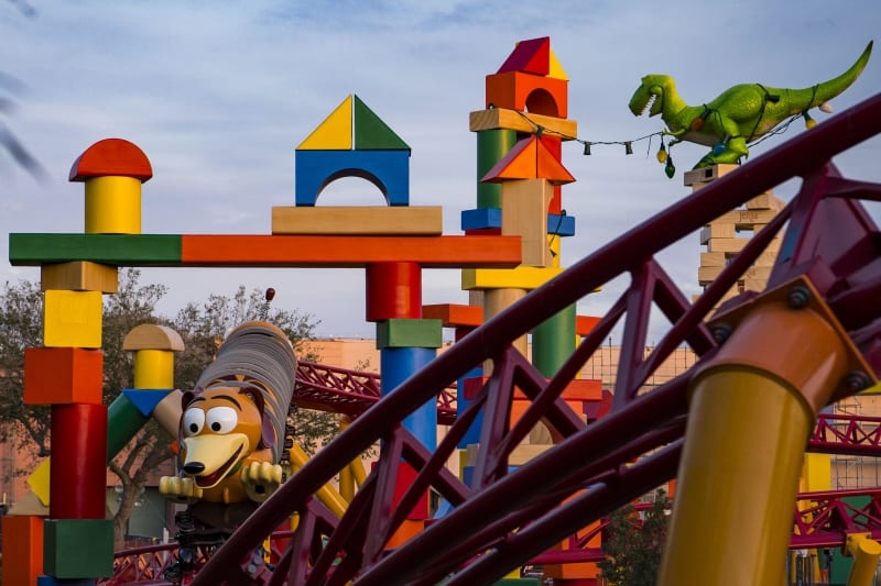 Slinky Dog Dash Coaster Running