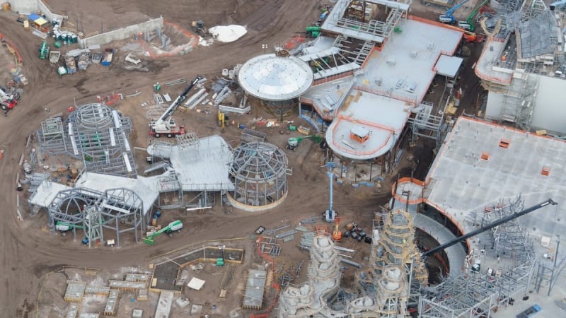 Galaxy's Edge construction update February 2018 buildings