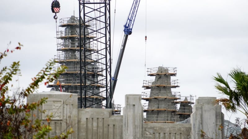 Star Wars Galaxy's Edge Entrance and rock spires