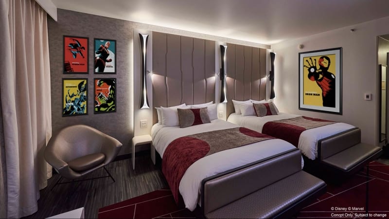 The Art of Marvel hotel New Details rooms