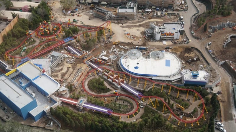Toy Story Land Landscaping aerial view