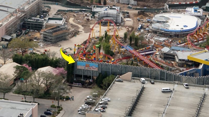 Toy Story Land Landscaping billboard