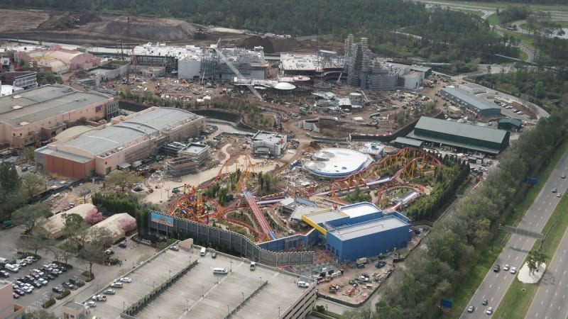 Toy Story Land and Star Wars Galaxy's Edge construction