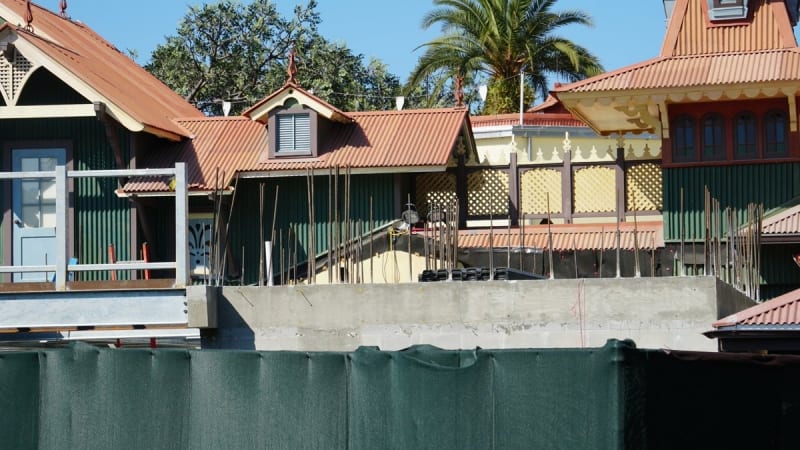 Club 33 Fireworks Viewing Area Adventureland Veranda construction