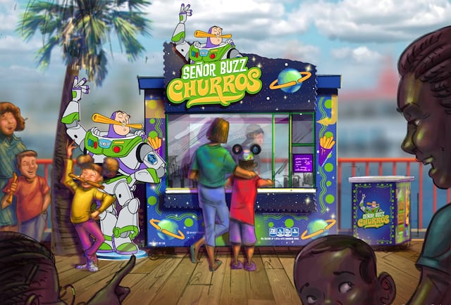 New Details Pixar Pier senor buzz churros