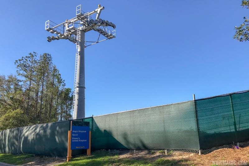 Supports Rise Disney Skyliner Station construction