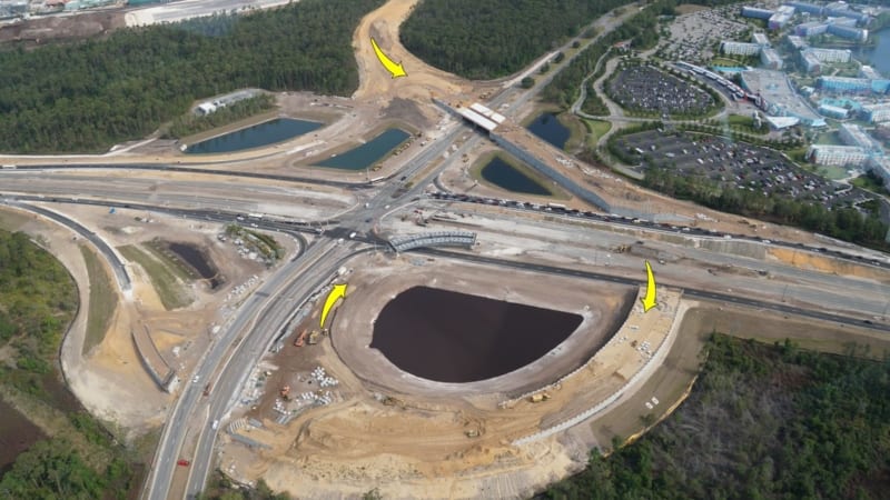 Hollywood Studios Parking Lot Expansion March exit ramp