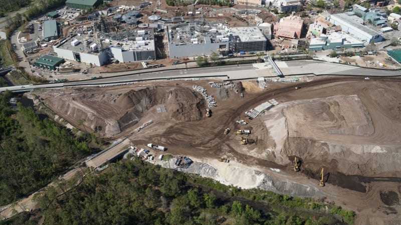 Star Wars Galaxy's Edge Construction dirt hills