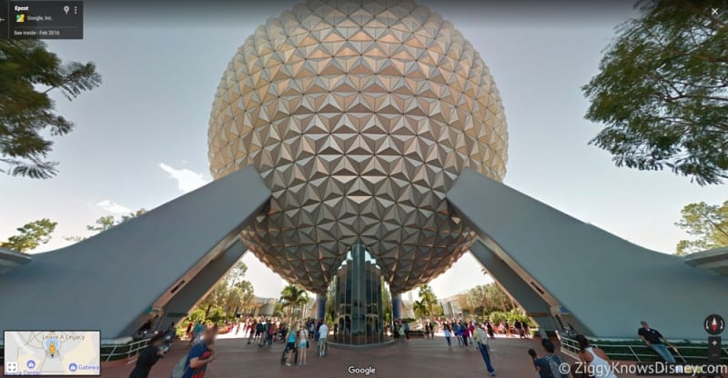 Google Maps Walt Disney World spaceship earth