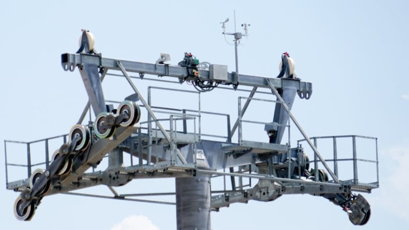 Disney Skyliner Weather Measuring cable tower