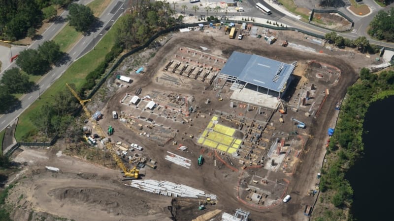 Disney Skyliner Construction Update April 2018 Caribbean beach station